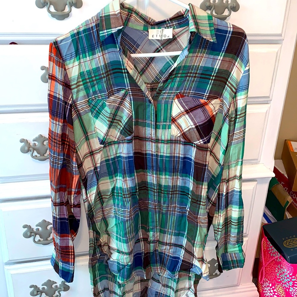 Soft & Lightweight Flannel Top- Size M